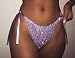 Produktbild Swallowuk Damen Sexy Pailletten Bikini Badehose Mini Tanga Rüsche Badeanzüge G-String Unterwäsche (L, Lila)
