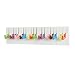 Produktbild SoBuy® Piano Wandhaken,Garderobenleiste,Wandgarderobe,Kleiderhaken,FRG13-F (Bunt-L60cm)