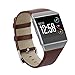 Produktbild VICARA für Fitbit Ionic Band,Soft Leder Armband Ersatz und Adjustbale Band Smart Fitness Uhrenarmband für Fitbit Ionic Fitness Smart Watch (Braun)