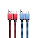 Price comparison product image RHOADA for Samsung Galaxy S8 Plus Note 8 USB C Cable 3.0 2A Fast Charge Reversible Nylon Braided Type C Port Cable for LG G5 G6 Chromebook Pixel Google Nexus 6P Huawei P9 P10 (2-Pack Red & Blue)
