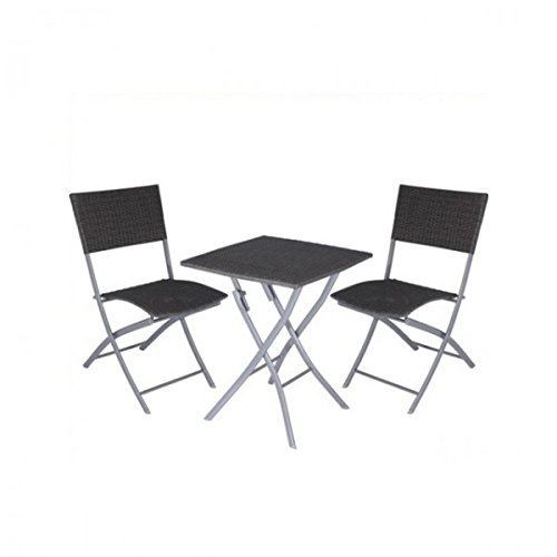 3tlg. Sitzgruppe Stahl Sitzgarnitur Rattan Gartenmbel wetterfest Balkonmbel Set 3-teilig 3tlg. Sitzgruppe Stahl Sitzgarnitur Rattan Gartenmbel wetterfest Balkonmbel Set 3-teilig