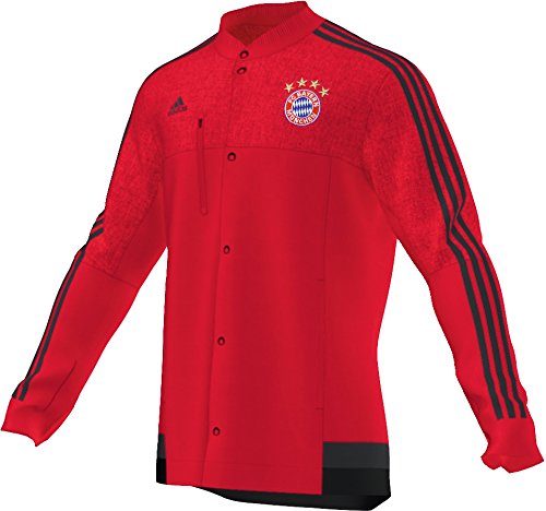 Adidas FCB FC Bayern München Jacke Hymnemjacke Anthem Jacket Sweatjacke geknöpft rot schwarz S small M Medium XL X-Large Large L