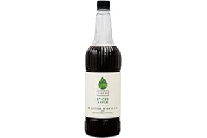 Simply Spiced Apple Winter Warmer Syrup, Vegan and Nut Free Flavoured Syrup for Hot Drinks (1 Litre)