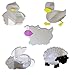 Mungai Mirrors 30cm Farmyard Set Acrylic Mirrors (Set of 5)
