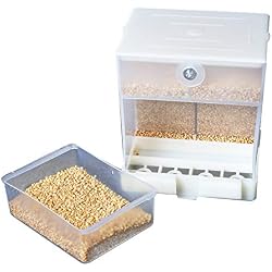 Kidshobby Mangeoire Automatique Mangeur d'oiseau de No-Mess, récipient de nourriture pour perroquets, cardinal, bluebird et autres petits oiseaux sauvages
