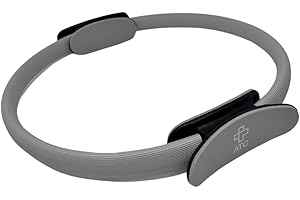 ‎ATC HANDELS GMBH ATC Handels GmbH Pilates Ring 38cm für Widerstandstraining mit rutschfesten Griffen - Trainingsgerät für Core-Training, Zuhause, Yoga und Fitness, grau