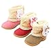 Femizee Baby Girls Infant Toddler Winter Fur Shoes Rabbit Snow Boots Pink 12-15 Months