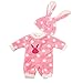 Produktbild LCLrute Hot American Dolls Bunny Overall Cap Pyjama Kleidung für 18 Zoll unsere Generation American Girl Puppe Kleidung ACCS (Rosa)