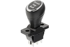 Amagogo Interruptor de Palanca de Mando de Coche Eléctrico Duradero para Niños Encendido-Apagado-Encendido 6 Pines 3 Posiciones, Negro con Deflector