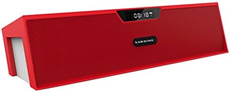 Haoponer Portable Wireless Bluetooth Speaker with FM Radio Amplifier Stereo Sound Box USB SD/TF Card Mp3 Mp4 Player Alarm Clock External Speaker for iphone 5S 5SE 6S Plus Computer Hands-free(Red/White)