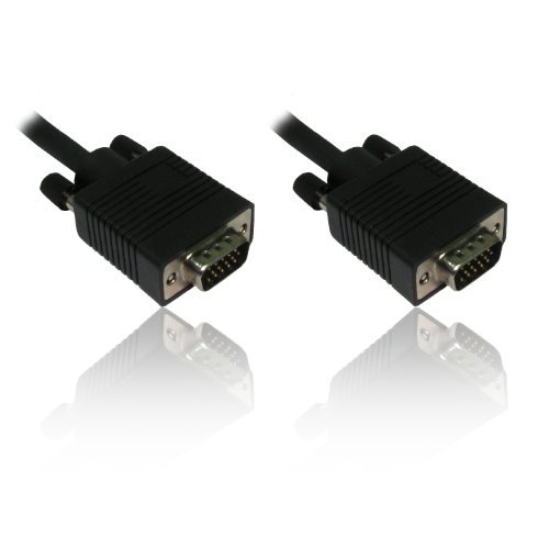 25 m SVGA/VGA männlich auf männlich PC Monitor TFT Bildschirm Kabel/Blei/Draht HD15 15 Pin – Schwarz