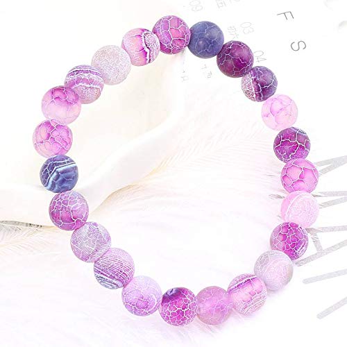 Bracelet Homme，Bijoux Bouddha En Pierre Naturelle Classique Altération Violet Pour Les Hommes Bracelets Bracelet Perle Ronde Applicables À L'Engagement D'Anniversaire De Mariage Cadeaux De Partie