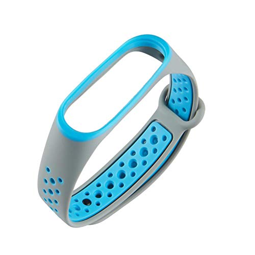 Preisvergleich Produktbild Zweifarbiges wasserdichtes Silikon einstellbares Ersatzarmband Uhrenarmband Armband Zubehör mit zweifarbiger Abdeckung Smart Armbandabdeckung Silikonarmband für Xiaomi Mi Band 3 Fitness Tracker