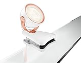 Cabeza luminoso ajustable Philips MyLiving Dyna 532313216, Foco LED con pinza, Potencia 3 W, Rojo