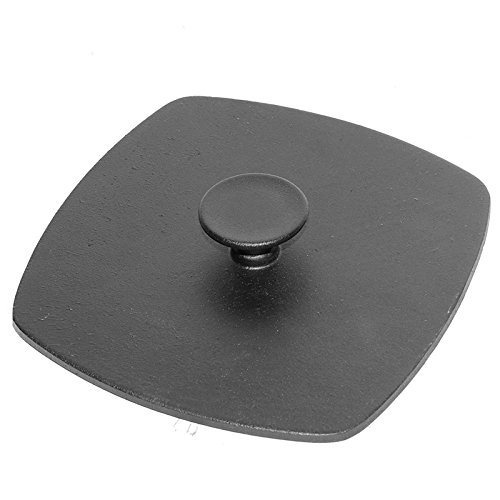 Gusseisen Grillpfanne mit Druckdeckel Bratpfanne mit abnehmbaren Griff 24x 24cm - 5