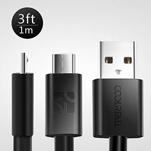 C  ble Micro USB 2 0  5-pack 1m 3ft  Coolreall   C  ble Chargeur pour Samsung Galaxy  HTC  Sony  Nexus  Asus  Blackberry  Nokia  LG  Motorola  Huawei  Kindle  Xiaomi  Smartphone  Appareils Android et Plus Encore  Noir 