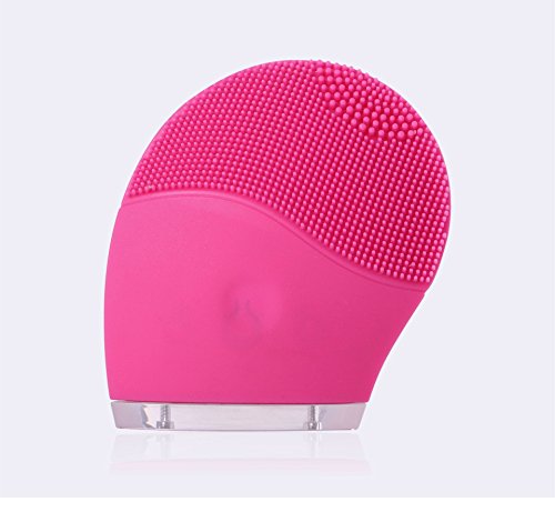 Ultrasonic Cleansing Face Massager Anti-Aging Facial Brush rechargeable waterproof, Sonic Facial Brush, Cleanser & Massager (Pink)