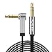 Price comparison product image Audio cable Kinps 3M Right Angled Stereo 3.5mm Premium Auxiliary Audio Cord ,Male to Male Gold Plated Cable for Apple iPhone, iPod, iPad,Android Samsung Smartphones,Tablets MP3 Players and more