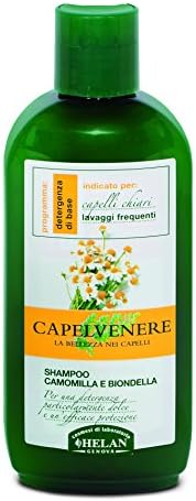 Capelvenere Natural Shampoo for Blonde Hair, Camomile and Weld, Frequent Wash, Vegan Friendly, SLS, Paraben, Preservatives and Colour Free 98% Natural Ingredients, 200ml