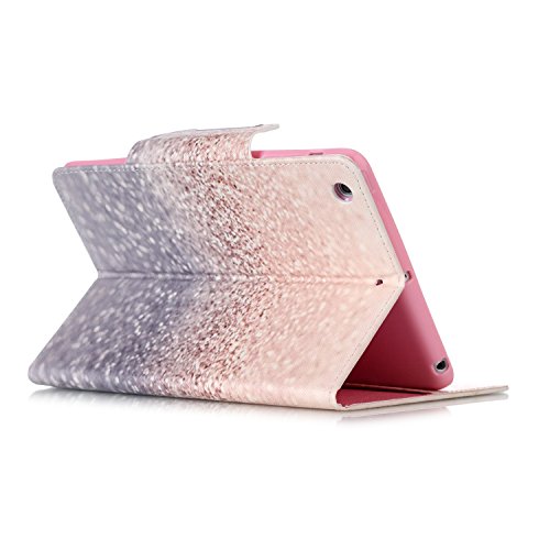iPad Mini Hülle Case,iPad Mini 2 Hülle ,iPad Mini 3 Hülle,iPad Mini 1/2/3 Ledertasche,Ukayfe Muster Schutzhülle Leder Tasche für iPad Mini 1/2/3,Malerei Kristall Glitzer Diamant Muster Design Slim Fit Folio PU leder Flip Cover im Bookstyle Kunstleder Schutzhülle Cover Tasche mit Ständer für iPad Mini 1/2/3 mit 1 x Schwarze Eingabestift - 4