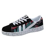 Tipo de tacón: Mini tacón Zapatillas de Deportivos de Running para Hombre Casual Lona Párrafo Basico Fondo Plano Outdoor Calzado Asfalto Sneakers Ligero y Comodo Atletismo Calzado Net para Estudiante Volar Zapatos riou