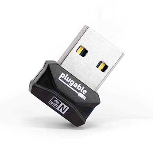 Plugable USB 2.0 Adaptador USB Nano Inalámbrico N de 150 Mbps N 802.11n (Chipset Realtek RTL8188EUS) de instalación automática para Windows.