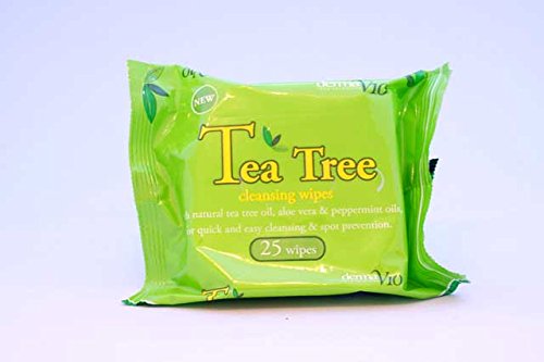 SD61703 Tea Tree Cleansing Face Makeup Wipes x 25