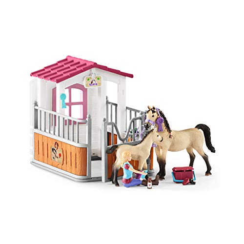 Schleich 42369 - Pferdebox mit Arabern und Pferdepflegerin - 6