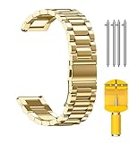 NotoCity Edelstahl-Metall-Band für Armbanduhren 16 mm 18 mm 20 mm 22 mm Schnellspanner Ersatz-Uhrenarmband für Herren Damen Sport Uhrenarmbänder