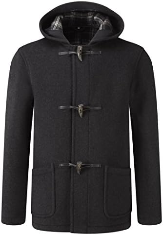 Mens Short Duffle Coat -- Charcoal -- 46