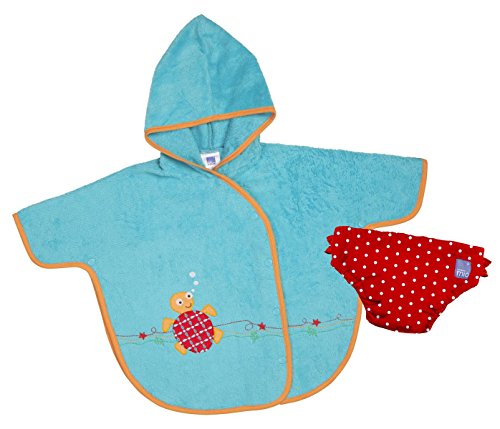 Bambino Mio Hooded Towel Swim Nappy (1 - 2 Years, Red Dot)