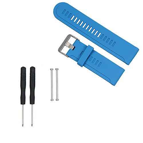 WEINISITE Correa de Silicona Correa de Reloj para Garmin Fénix/Fénix2/Fenix3/Fenix3 HR/Quatix/Quatix3/Tactix (Azul)