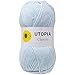 Produktbild maDDma ® 5 x 100g Strickgarn Utopia Classic Uni Strickwolle Handstrickgarn Klassikgarn, Farbwahl, Farbe:U21 eisblau