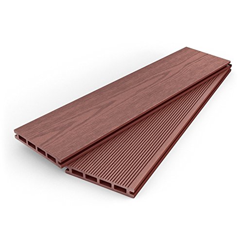 Preisvergleich Produktbild Dino-Decking UK – Terrassendielen aus Verbundwerkstoff, WPC-Terrassendielen, Terrassendielen aus Holz-Kunststoff-Verbundwerkstoff, Dielen, Abschlussleisten, Borten, Befestigungen, Clips, Balken