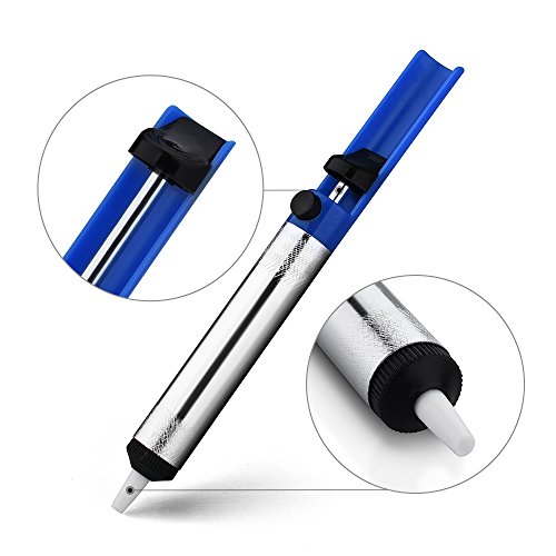 Entlötlitze Entlötpumpe Set, Vtin 2.5mm breit, 1,5 m Länge Desoldering Wick und Lötmittel Sauger, Lötmittel-Sauger Desoldering Vakuumpumpe Solder Removal Tool - 4