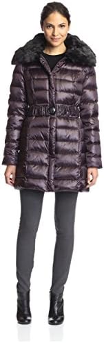 DL2 by Dawn Levy Women's Gabbi Down Coat, Eggplant, L