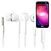 Produktbild In Ear headphones für LG Electronics X power2, mit Mikrofon + Lautstärkeregler, weiß | 3,5mm Klinke Ohrstöpsel Kofphörer Ohrstecker stereo headset Universell verwendbare Kopfhörer volume control bass sound