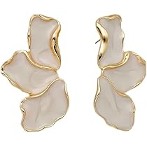 Orecchini Pendenti A Forma Di Foglia A Goccia In Smalto, Stile - Foto 5