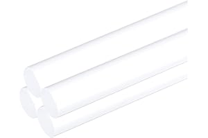 QUARKZMAN Runde Stäbe aus Acryl, 10 mm x 250 mm, transparente Stäbe aus Kunststoff, Acryl, Band für Basteln, Handwerk, Beleuchtung, Gartendekoration, 4 Stück