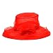Produktbild Fletion Damen Faltbare Organza Wide Brim Bowler Hut Sommer Strand-Hut Anti-UV Sonnenschutz Kappen Hochzeiten Hut Mit Elegante Blumen
