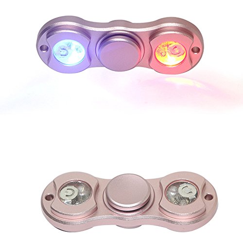 SeOST Fidget Hand Spinner Stress Reducer High Speed Aluminum Alloy LED Light Bearing Fidget Toy EDC Fingertips Anti Stress Educational Autism ADHD Rotation Focusing Toys for Kids & Adults (Rose) SeOST Fidget Hand Spinner Stress Reducer High Speed Aluminum Alloy LED Light Bearing Fidget Toy EDC Fingertips Anti Stress Educational Autism ADHD Rotation Focusing Toys for Kids & Adults (Rose)