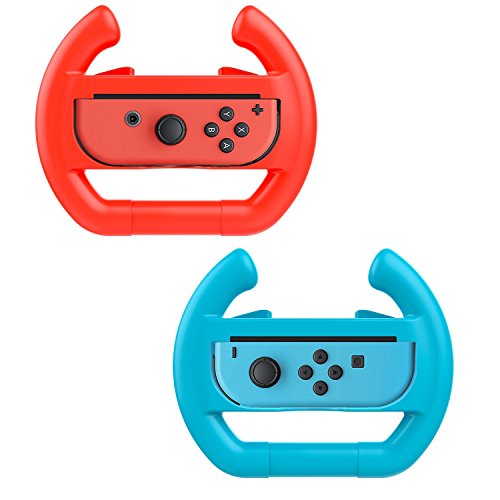 Althemax 2 x Race Car Controller Fernbedienung Dock Wheel Zubehr Joy-Con Rot + blau Fr Nintendo Switch Mario Car Racing Spiele Althemax 2 x Race Car Controller Fernbedienung Dock Wheel Zubehr Joy-Con Rot + blau Fr Nintendo Switch Mario Car Racing Spiele