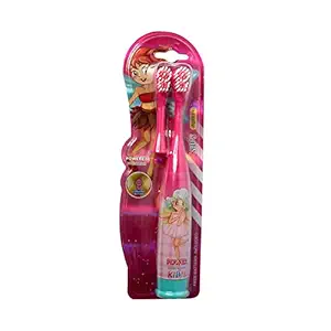 Raaya Soft Bristle Power Toothbrush for Kids Electric Kids Toothbrush with Extra Toothbrush Head for Boys and Girls (Pink)