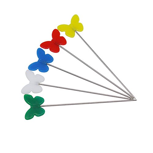 Homgaty 100 Schmetterling Kopf nähen Pins für Hochzeit Kleid Makers serging pinweaving - 2