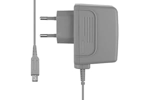 Link-e : Graues Netzladegerat, Netzteil, Kabel, Kompatibel mit Nintendo 2DS, 2DS XL, 3DS, 3DS XL, New 3DS, New 3DS XL, DSI, DSI XL Konsole