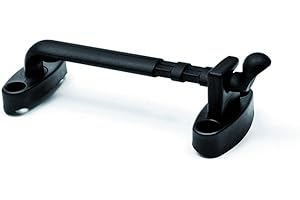 Socchiudi finestra manuale per finestre e persiane a 2 ante regolabile ESINplast Bruco, Nero