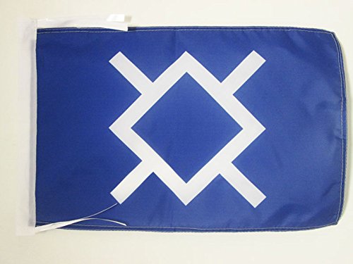 AZ FLAG - Cheyenne indians Flag - 18'' x 12'' - 100% Polyester Native American tribe Small Banner with Two Cords - Fade Resistant - Vivid Colors - 18x12 in - 45x30 Cm