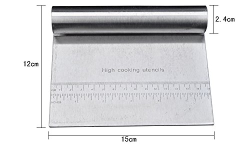oumosi Mehrzweck Edelstahl Schaber & Chopper Küche Backen Gebäck Spatel - 4