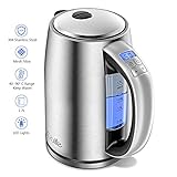 【Temperatureinstellung】: Drücken Sie die Ein / Aus-Taste direkt, das Wasser kocht automatisch auf 100℃. Mit 