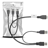 Exinoz® Ultra Fast USB 3.0 Y Cable - Seagate Expansion 2TB, Samsung M3, Seagate Expansion, Toshiba, WD Elements External Hard Drive